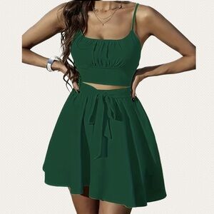 NEW 3 Piece Skirt Set Jungle Green